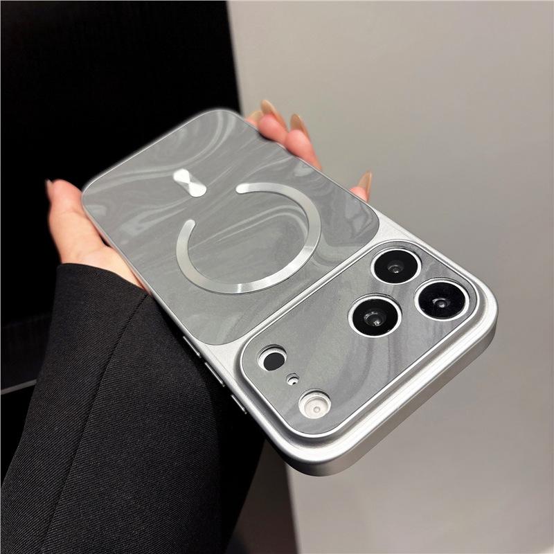 Ins Wind Is Suitable for Apple 16promax Mobile Phone Case, Water Ripple Magnetic Attraction, Second Change iPhone17 Anti-drop Protective Case