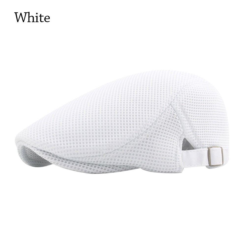 Breathable Berets Hat Mesh Peaked Cap Fashion Cabbie Flat Cap