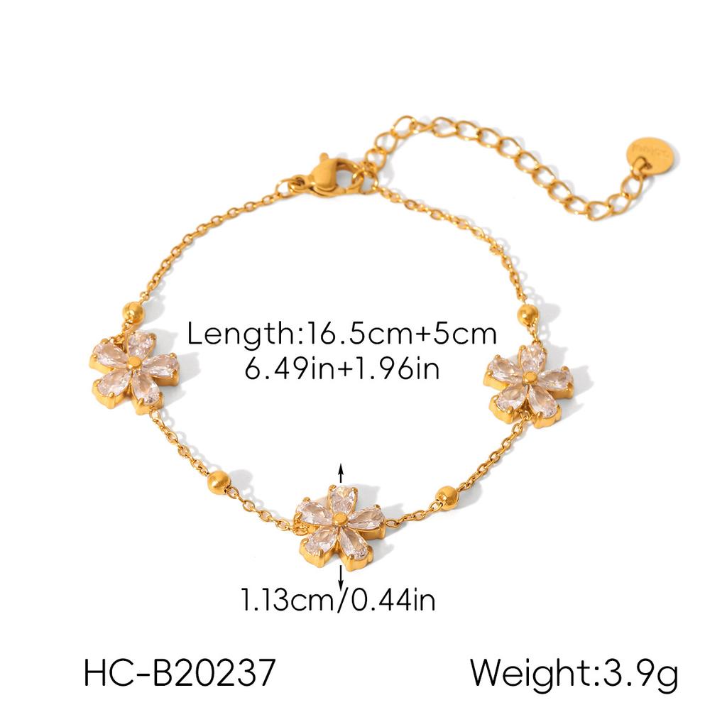 Titanium Steel Zircon Bracelet Minimalist Luxury Jewelry Versatile Elegant Women's Bracelet