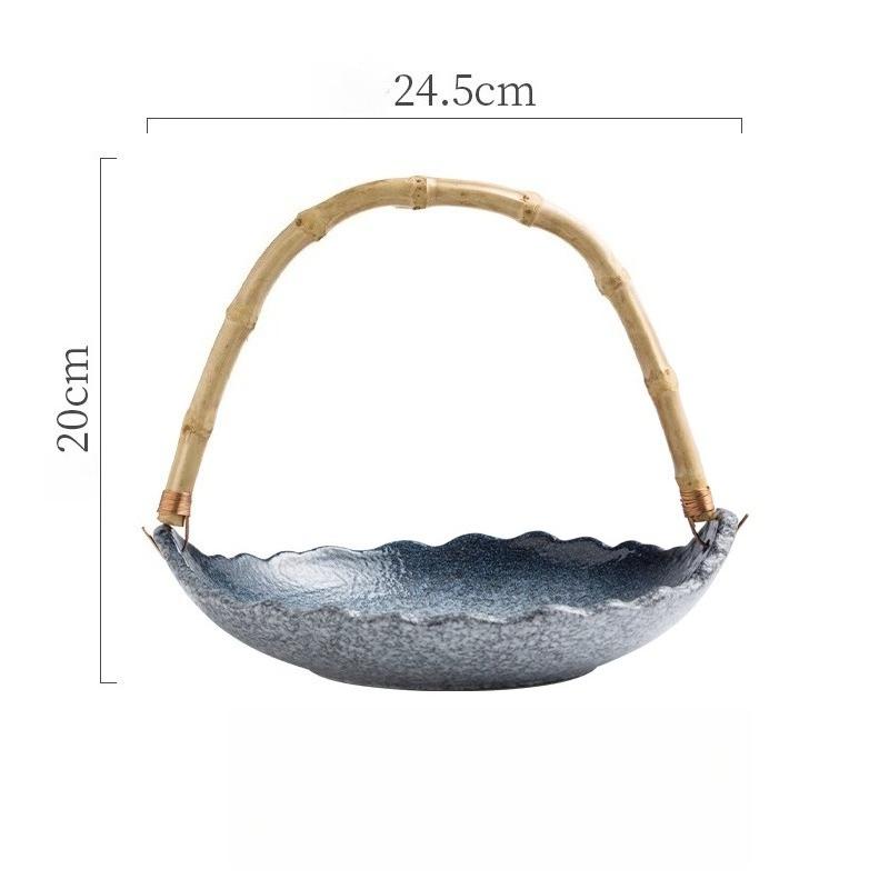 Creative Handheld Hanging Plate Featured Platter Ceramic Sushi Sashime Plate