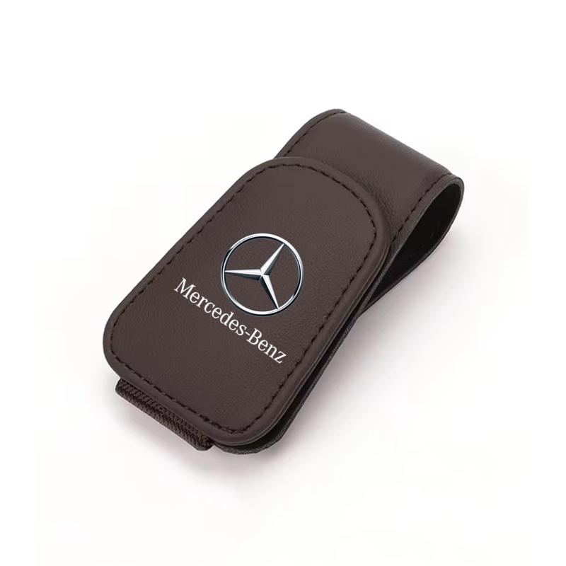 Car Sun Visor Sunglasses Clip Magnetic Glasses Holder For Mercedes Benz W203 W204 W205 W206 W212 CLK GLA C E S Class Accessories QX3