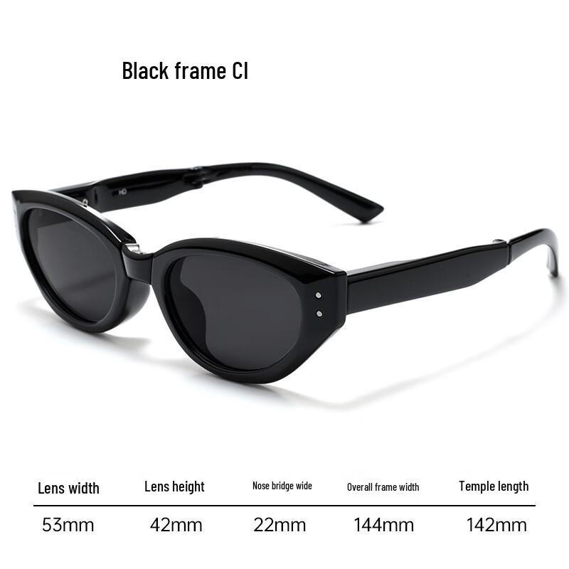 Tambeiman Foldable Cat-Eye Polarized Sunglasses