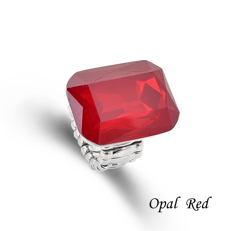 Personality Elegant 7 Colors Big Ring For Women Big Resin Stone Fashion Elastic Stretch Finger Rings Christmas Jewelry