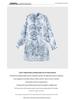 2026 Spring Women's Blue & White Porcelain Stand Collar Long Sleeve Shirt, Chinese Style, Slim Fit, Pure Cotton