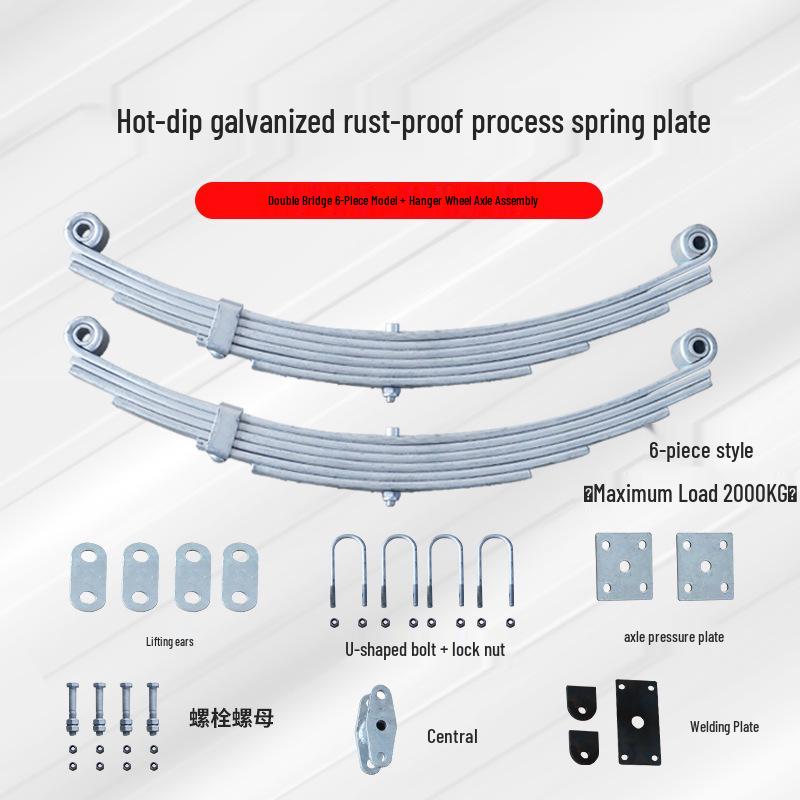 Aomai Shock Absorbing Trailer Axle Leaf Spring Mounting Kit