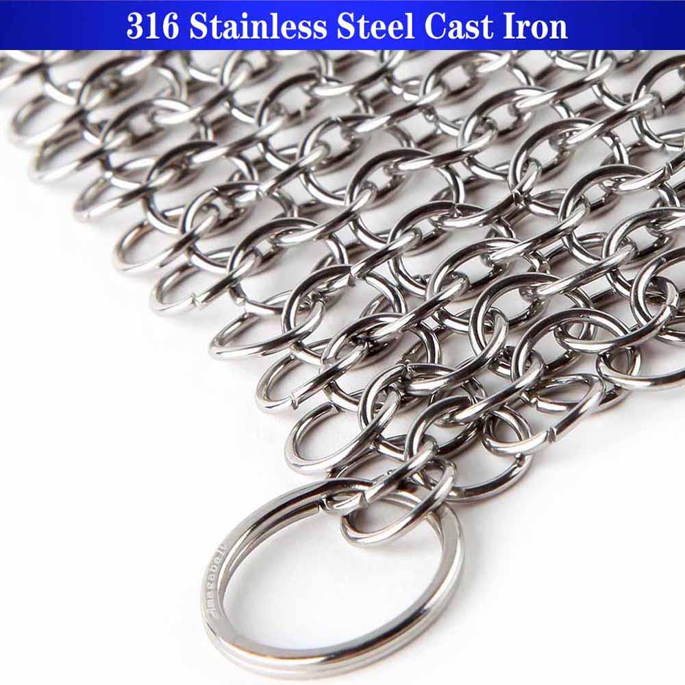 Edelstahlreiniger Küche Rost Topf Pfannen Reinigungsschwamm Stahl Rostentferner Schaber Bürsten-Set Metallreinigungsbürste