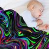 Neon Rainbow Swirls Psychedelic Oil Spill Throw Blanket heavy to sleep Luxury Throw Camping Sofa Throw Blankets