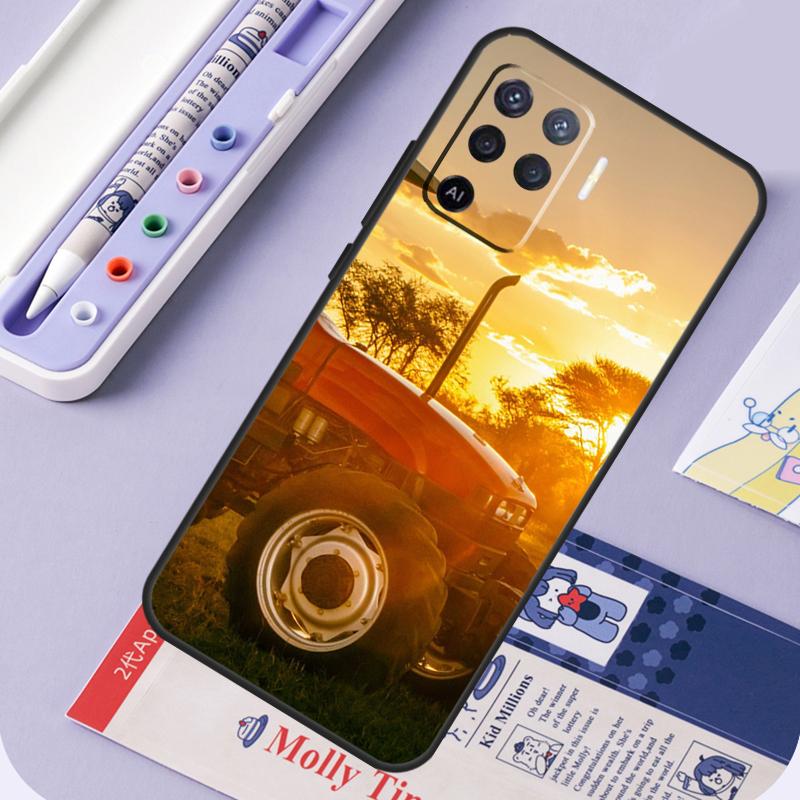 Farm Vehicle Tractor For Oppo A94 A74 A54 A15 A18 A38 A58 A78 A98 A40 A60 A80 A16 A76 A96 A57 A17 A77 A5 Pro Case