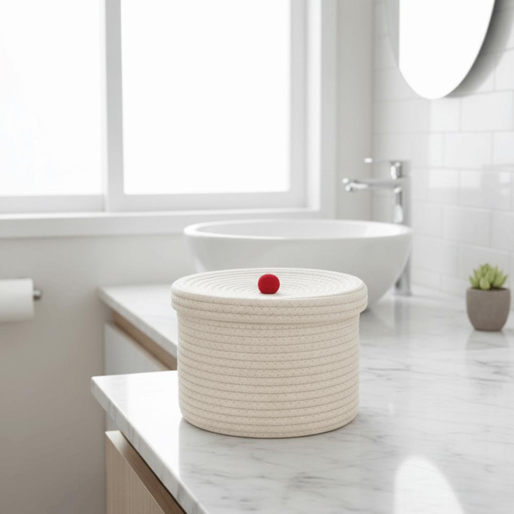 Large Capacity Storage Basket Dustproof Storage Container Cotton Thread Basket  Office Supplies