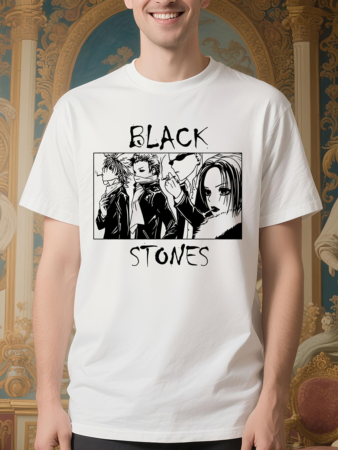 Vintage Punk Rock Manga Graphic Tee - White Tshirt with B... XXXL
