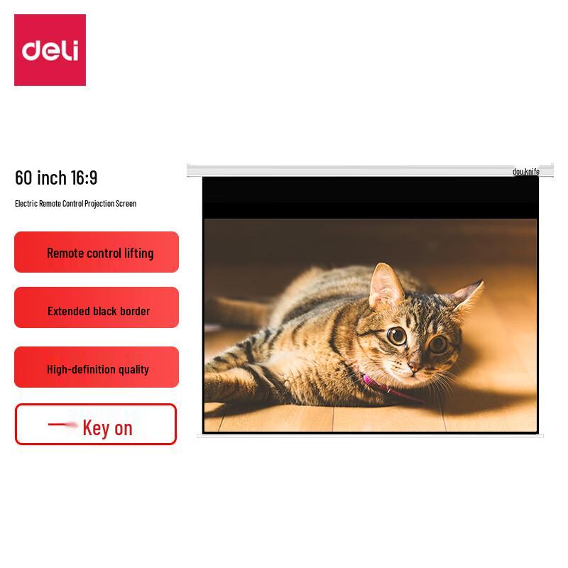 Deli 50473 Electric Projector Screen