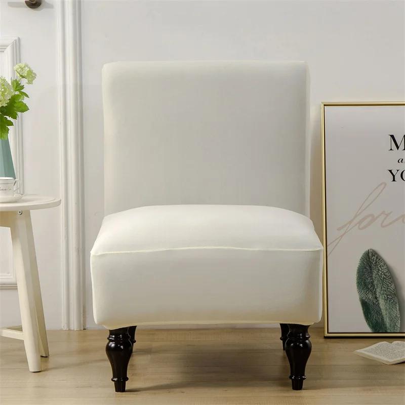 

1 шт. эластичный съемный чехол для стула без подлокотников, устойчивый к грязи, моющийся чехол для сиденья, однотонный чехол для стула с короткой спинкой для банкетного отеля