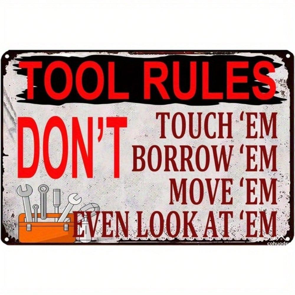 Vintage Tools Tin Sign 20x30cm Garage Workshop Man Cave Metal Wall Decor