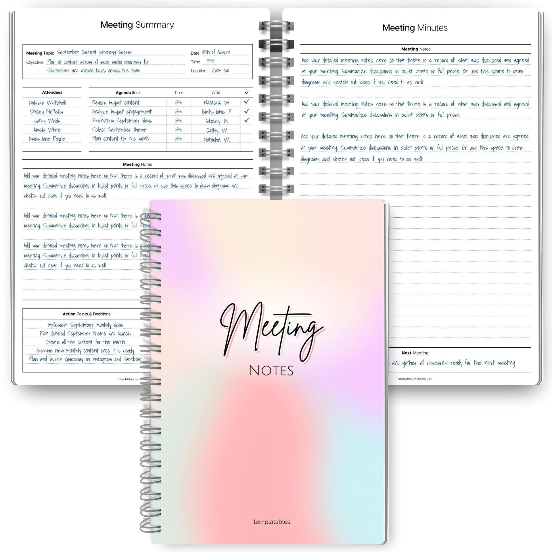 Cross-Border Meeting Minutes Notebook A5