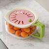 Splash-proof Fruit Cleaning Bowl Foldable Handle Food Storage Container  Kitchen Organizer