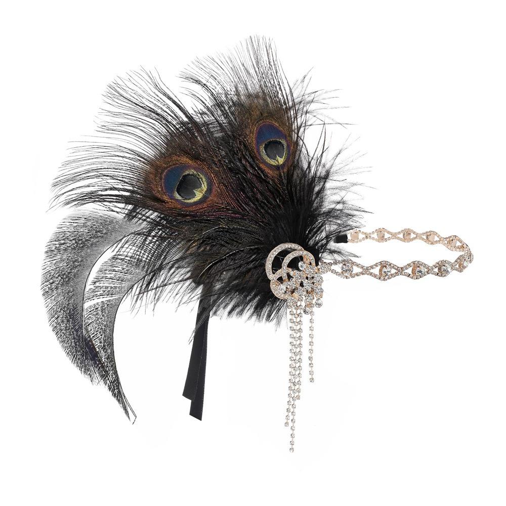 Crystal Cosplay Dress Headwear Vintage 1920s Hair Accessories  Stage Performance