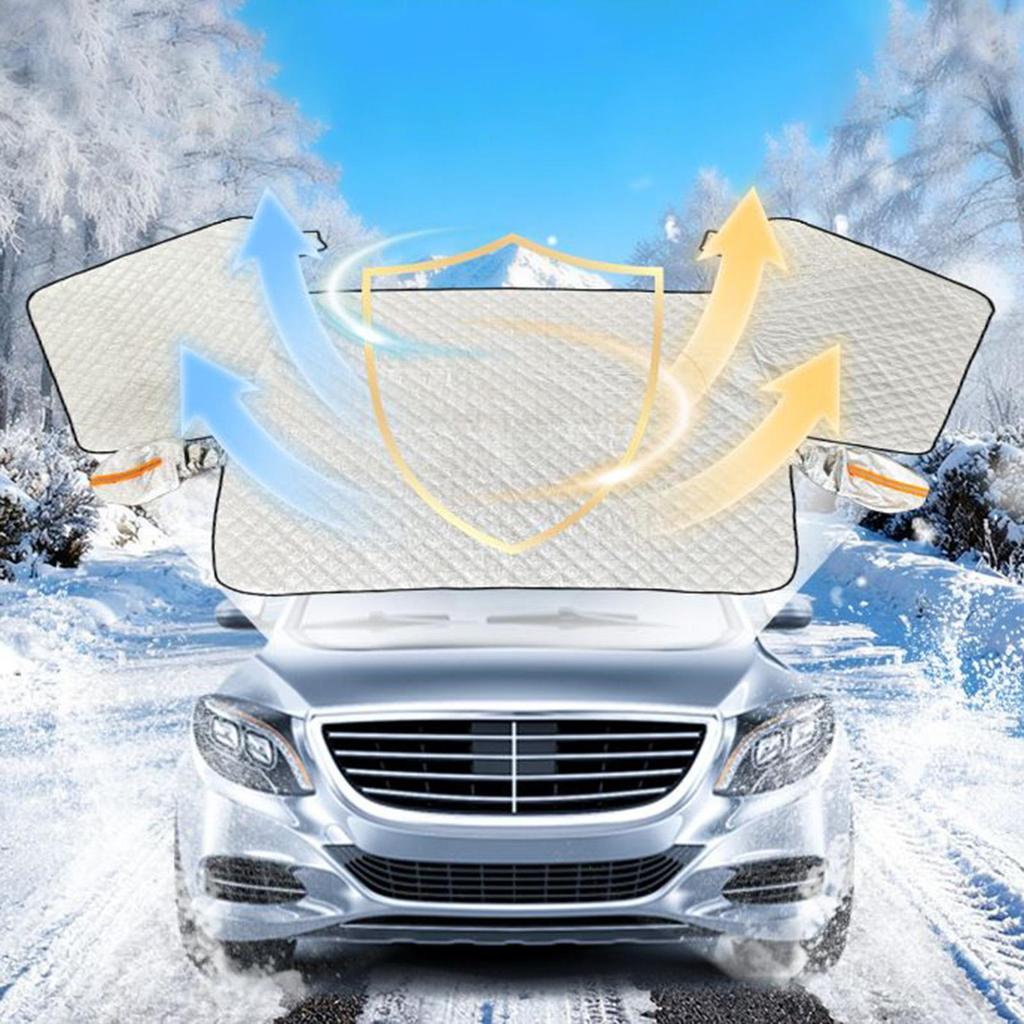 Windshield Cover For Snow Magnetic Windscreen Protector Front Windshield Anti-Snow Block For Winter Snowy Days Freezing Rain