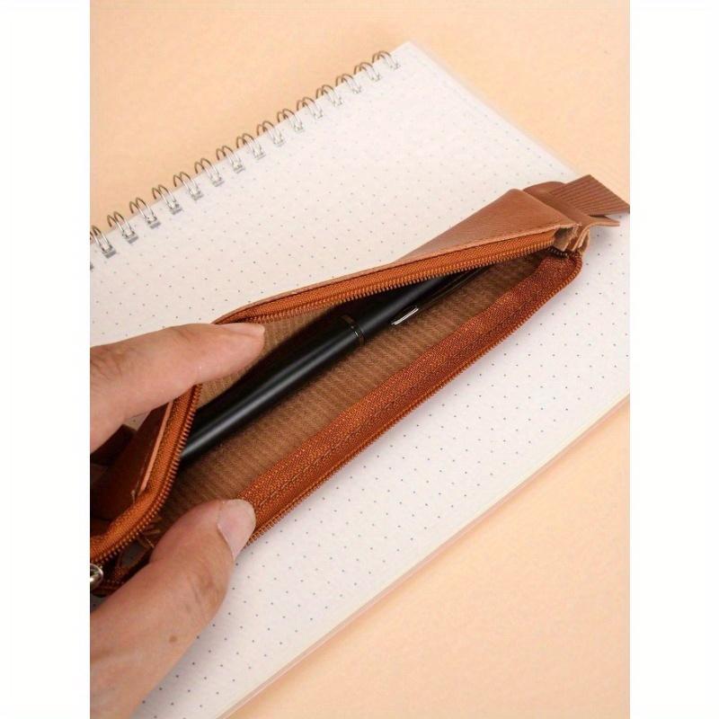 1 st Pu Anteckningsbok Pennfodral Med Justerbart Band Pennhållare Fickförsedd Väska Med Elastiskt Band Pennpåse För Anteckningsböcker Planerare Böcker Pennskydd Pennhållare