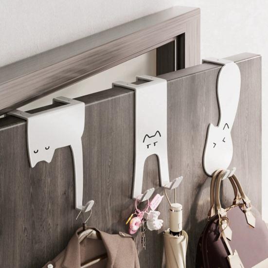 Behind The Door Hook No Drill Hooks Easy Hanging Waterproof Hook for Bathroom Kitchen Bedroom Balcony