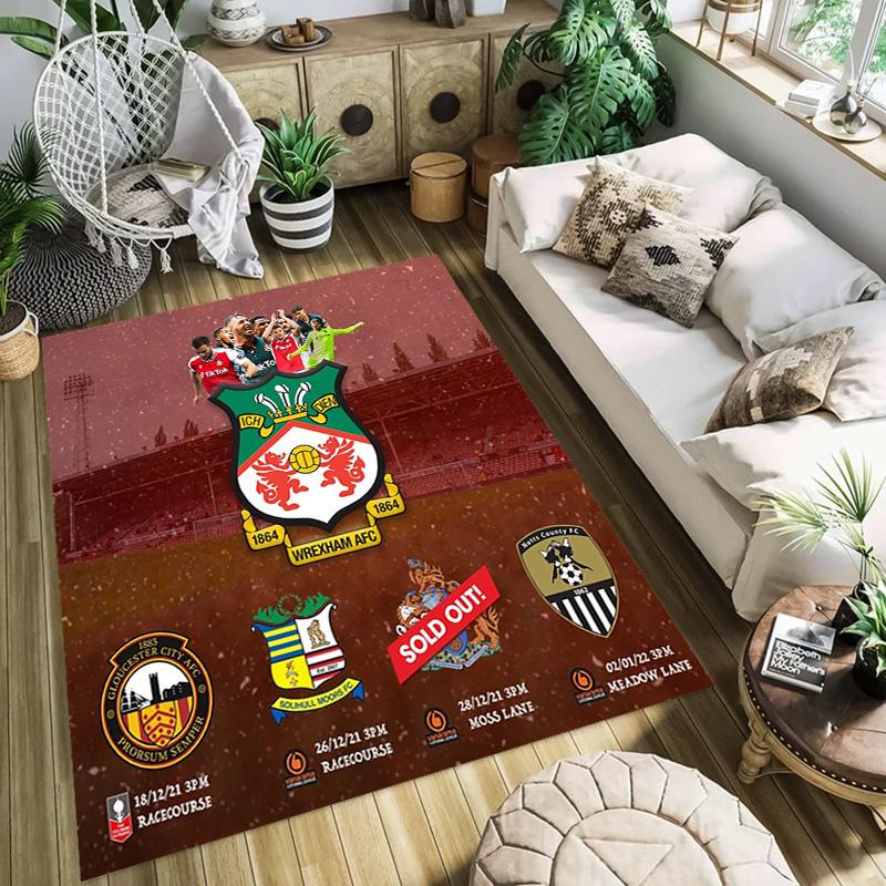 Whexham AFC Match Day Highlights carpet floor mats Living room and bedroom mats Art Dormitory decoration Office chair cushion