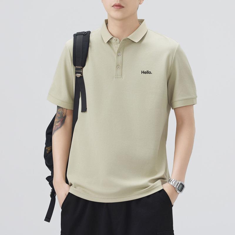 

Summer Thin Three-dimensional Silicone Printed Short-sleeved POLO Shirt Men s T-shirt Top M