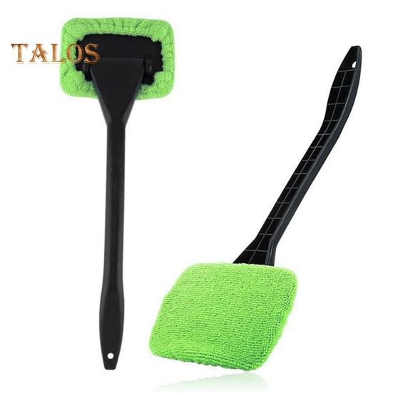 3Pcs Windshield Cleaning Wand Auto Window Cleaner Long Handle Easy To Use Portable Windshield Cleaning Tool with Reusable Cloth Pads