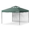 CYFIE Tarp 1 Side Sheet UV Protection and Highly Height Heat Steel Easy for Outdoor Sports Disaster Prevention Storage Case Green Tent, 3x3m,
