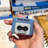 Retro Recorder Mini Music Box Funny Cassette Tape Music Player Couple Friends Gift Schoolbag Small Pendant Portable Fun Keychain
