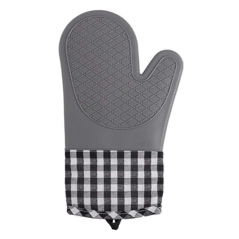 Heat-Resistant Multicolor Silicone Oven Gloves - Anti-Scald, Thickened for Kitchen & Microwave Use