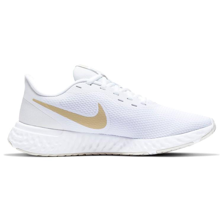 (WMNS) Nike Revolution 5 White/Gold Women's BQ3207-108