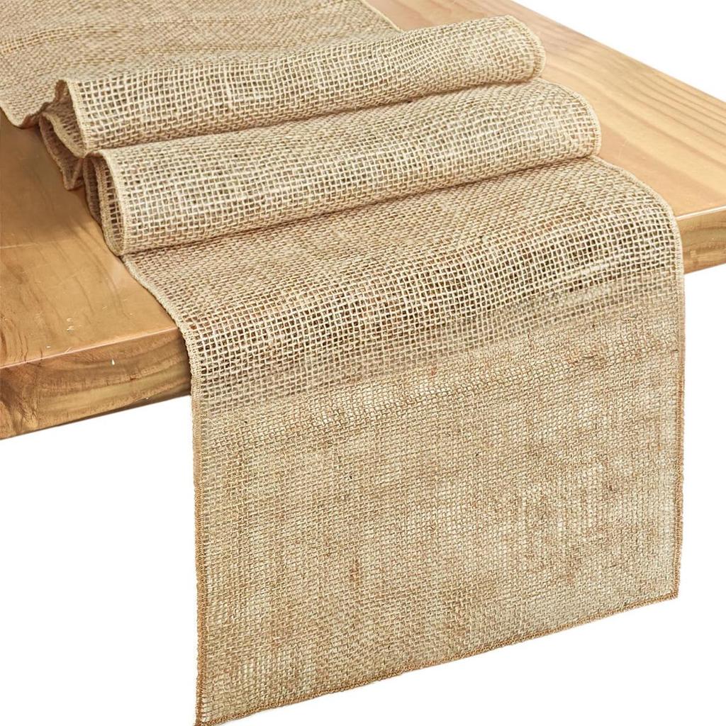 Original Vintage Burlap Table Runner - Farmhouse Wedding Party Decor