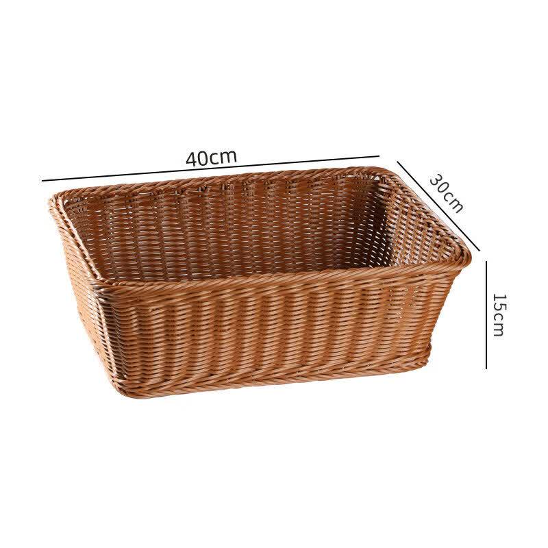 Imitation Rattan Plastic Storage Basket