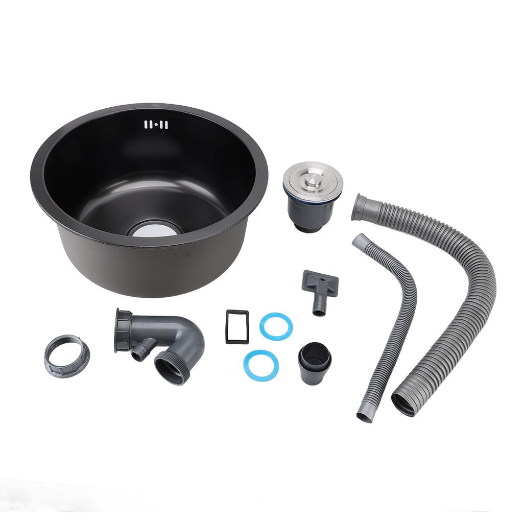 Undermount Small Kitchen Sink Professional Nano Black Stainless Steel Single Bowl Kitchen Bar Sink
