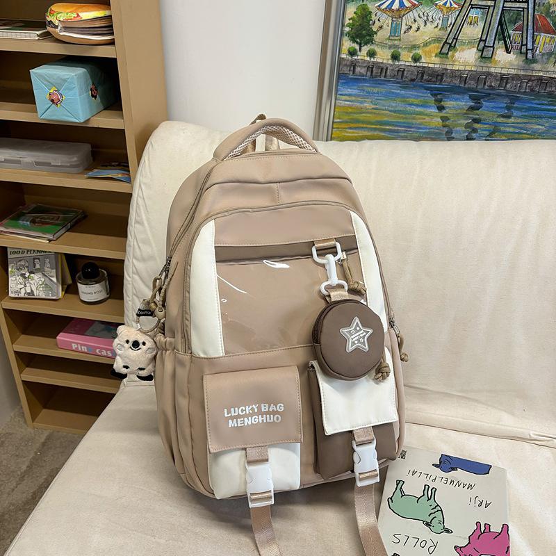 Stor kapasitet Videregående skoleelever Kvinne Koreansk Harajuku Veske Fritid Søt Smerteveske Ungdomsskole Ryggsekk Ryggsekk.