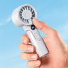 USB Rechargeable Mini Fan Portable Handheld Fan with 100-Purple