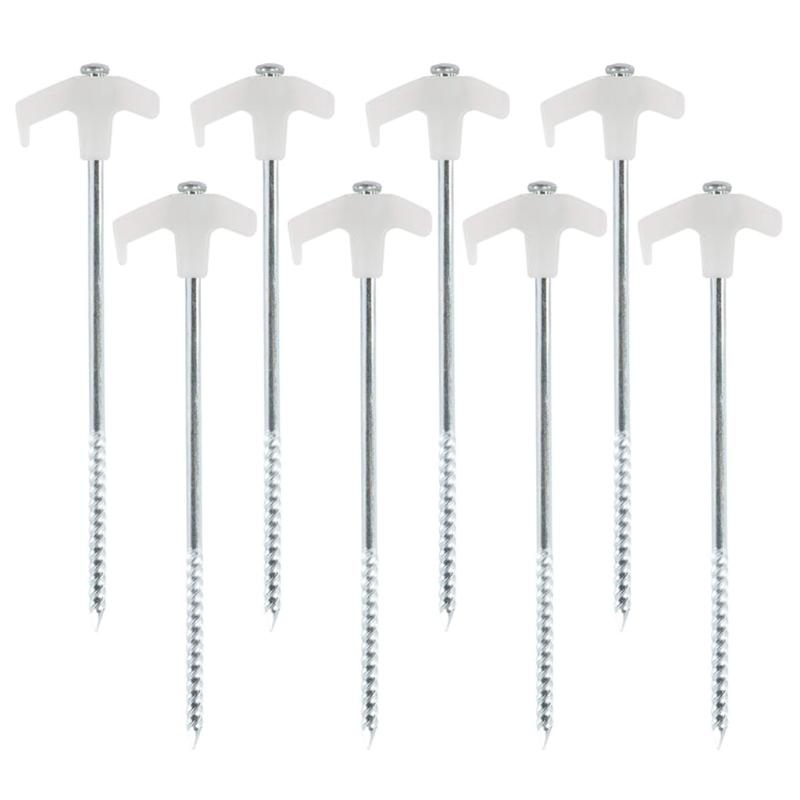 4/8/10Pcs Outdoor Tent Peg Florescent Long Screw Thread Stakes Screw Canopies Stakes for Canopies, Campings, Hikings