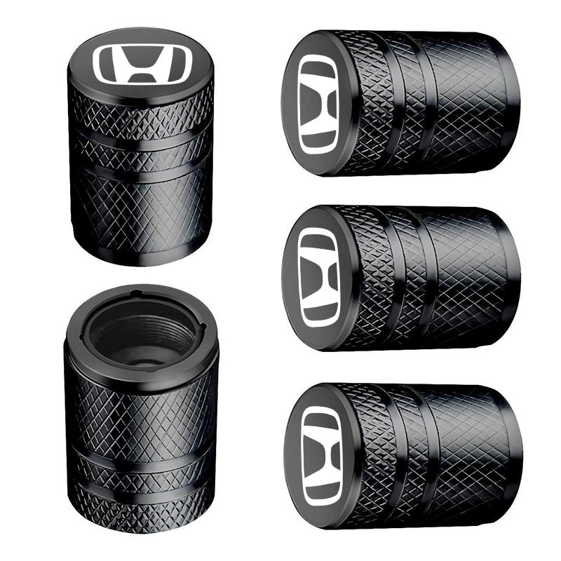 

5pcs Aluminum Car Tire Valve Air Port Stem Cover Caps For Honda Fit Jazz GK5 Civic Type-R CRV Pilot Accord HRV Auto Accessories 5pcs чёрный