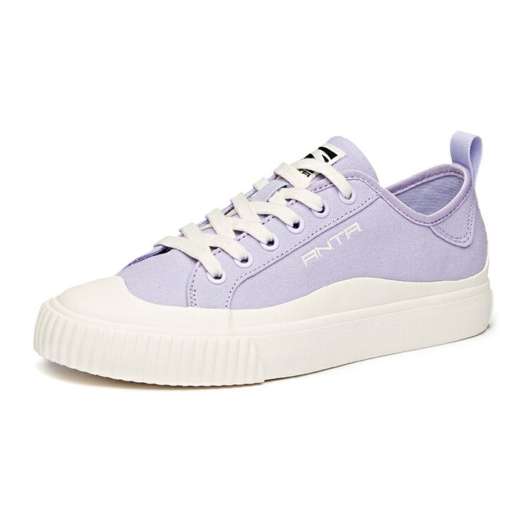Anta Lifestyle Series Durable Non-Slip Low-Top Casual Canvas Shoes Women sneaker Light-Purple 122038661-2