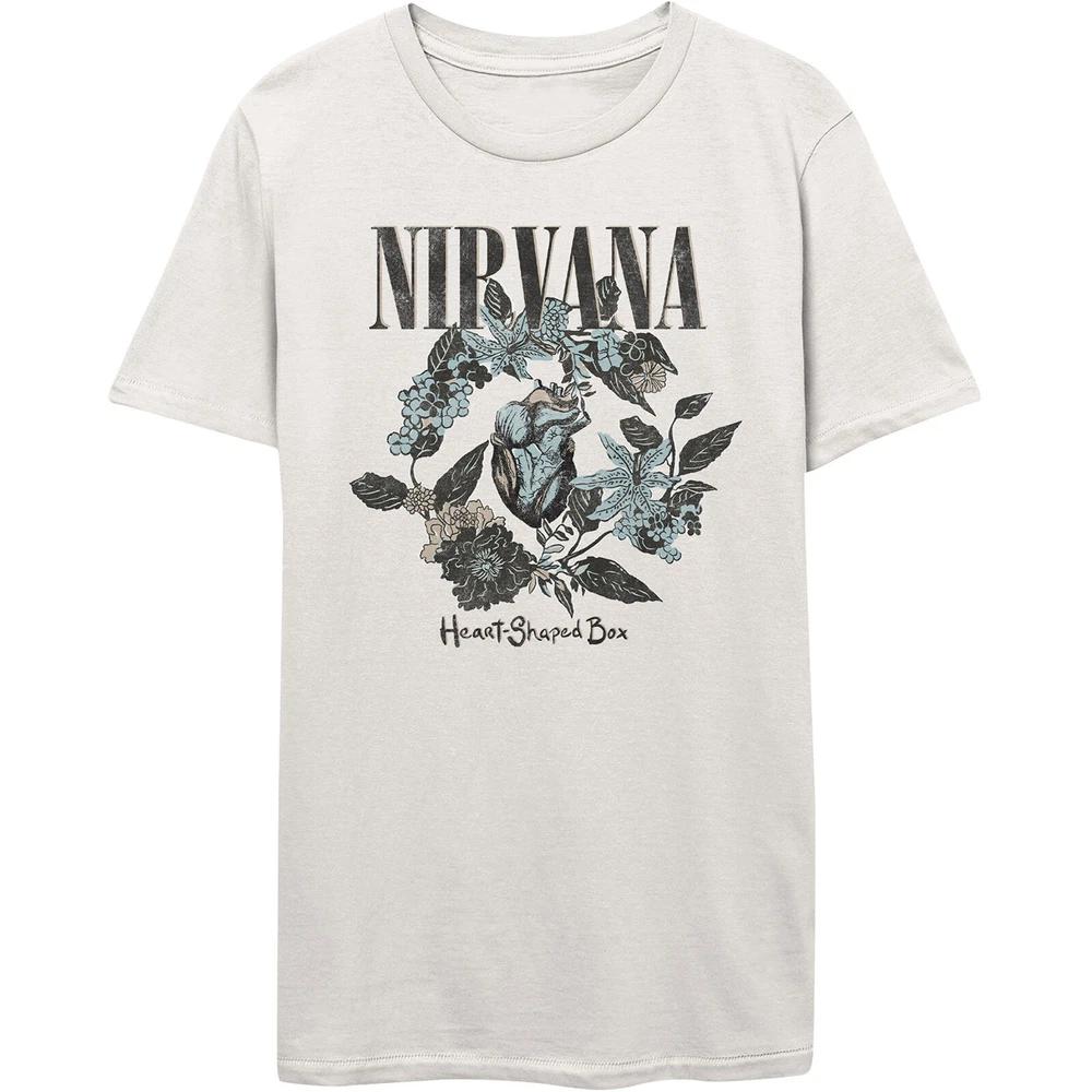 Nirvana Heart Shaped Box White Tshirt S