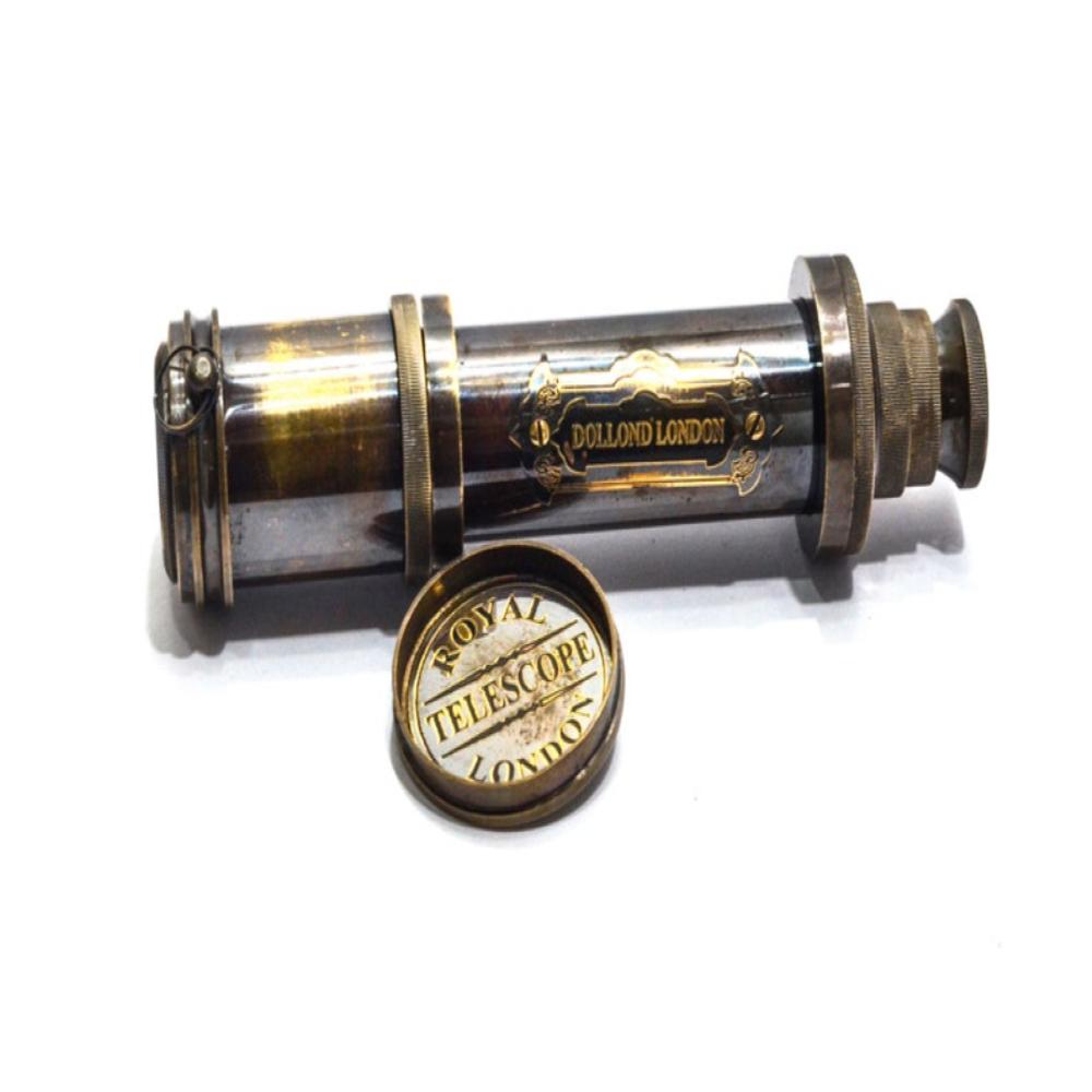 

Винтажная латунная подзорная труба – 40 см, гравированный пиратский дизайн в стиле стимпанк, отделка под старинную латунь как