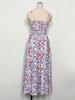 2023 Summer Bestseller: Women's V-neck Spaghetti Strap Print Dress - European & American Style, Waist-Cinching Design