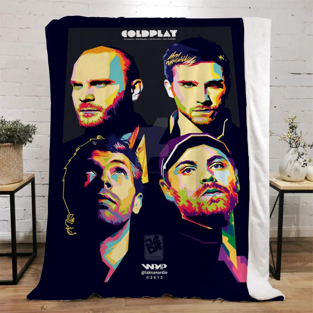 Coldplay Throws Blankets for Sofa Luxury Throw Blanket King Size Fluffy Plaid Microfiber Bedding Beach Towel Home Interior Knee