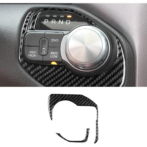 4pcs Carbon Fiber Car Window Lift Switch Cover Stickers Compatible with Dodge RAM 1500/2500/3500 2019-2023 Crew Cab, Door Glass Control Panel Trim