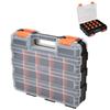 Doppelseitiger Werkzeugkasten-Organizer Hardware-Aufbewahrungsbox Werkzeugaufbewahrungsbox Hardware-Werkzeug-Ordnungsbox für Schrauben Muttern Nägel Bolzen