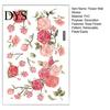 Wall Sticker Flower Colorful Mural Waterproof Self Adhesive Removable Beautify DIY Rose Decal Living Room Background Mirror Decor Art Craft