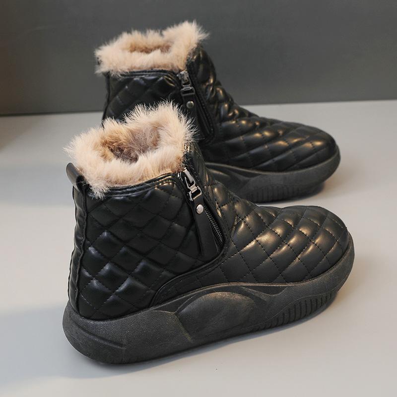 High-top Velvet Snow Boots, New Winter Thickened Warm Cotton Shoes and Short Boots