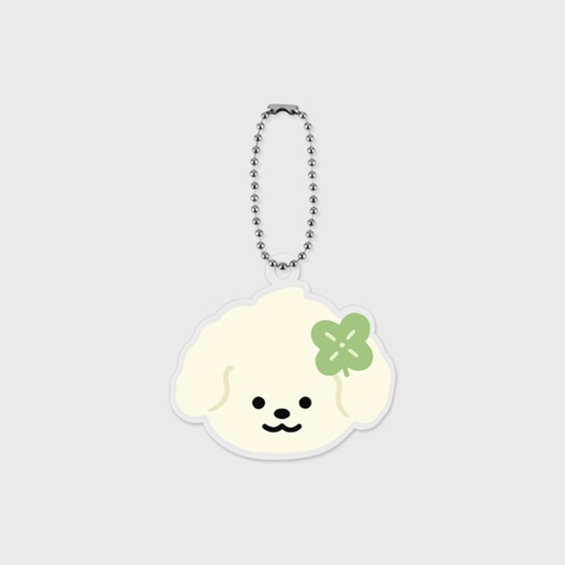 

theninemall lucky puppy acrylic keychain Brown Pokkoo