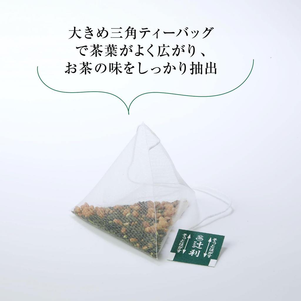 Tsujiri Triangular Bag Genmaicha Rice 50P (Brown Tea)