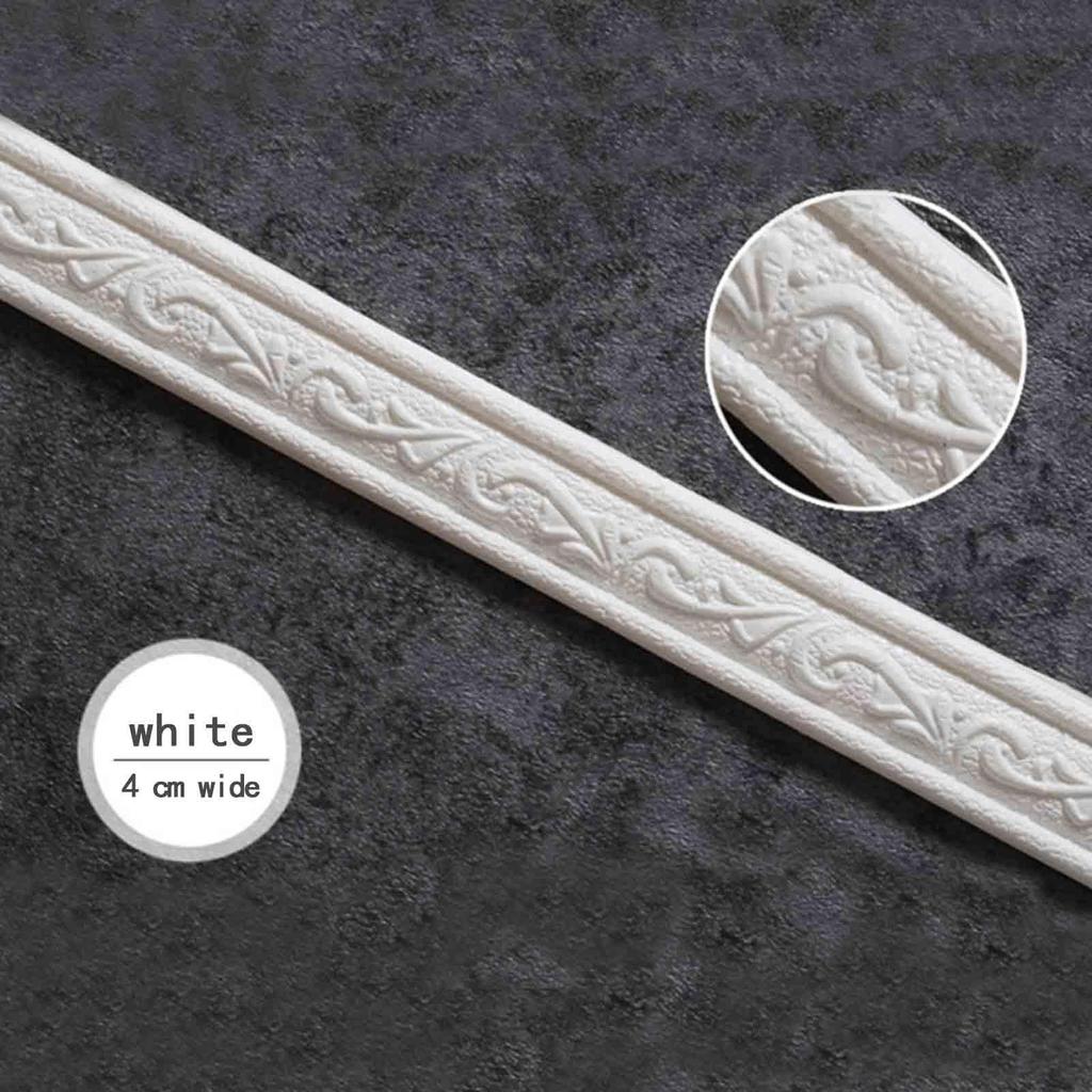 Self-adhesive Painting Frame Decoration 230cm Edge 3D PE Material Wall Border Waist Line DIY Wall Skirt Edge Decoration Strip