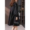 Jacquard Windbreaker Women's Mid-length Autumn and Winter Casual Western Style Loose Jacket High-end